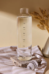 Borosilicate Glass Water Bottle with Time Markers - 500ml