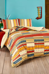 Ranforce Single Duvet Cover Set - Colorful Stripes