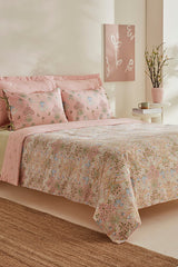 Flovy 100% Cotton Double Duvet Cover Set - Powder Pink