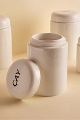 7-Piece Porcelain Spice & Provision Jar Set with Lids