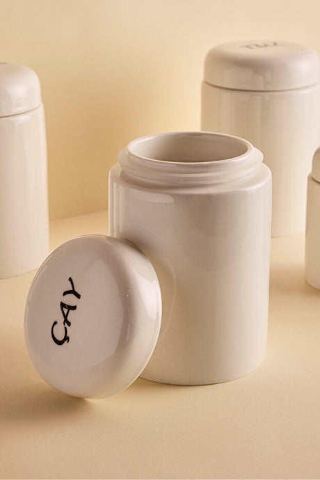 7-Piece Porcelain Spice & Provision Jar Set with Lids