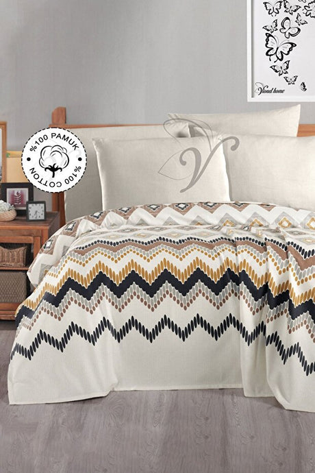 100% Cotton Double Bedspread Pike - 200x230 cm