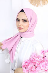 Powder Pink Cotton Jazz Shawl - Elegant & Lightweight