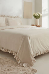 Pure Ruffle 100% Cotton Double Duvet Cover Set - 200x220 cm