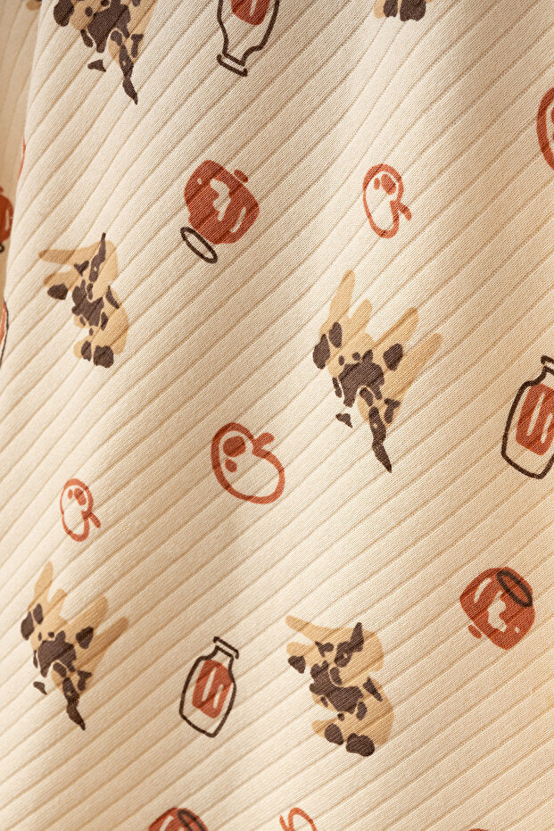 Baby Blanket - 80x90 cm Soft Cotton with Mini Cow Print