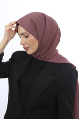 Women's Cotton Crinkle Shawl - Elegant Fig Shade
