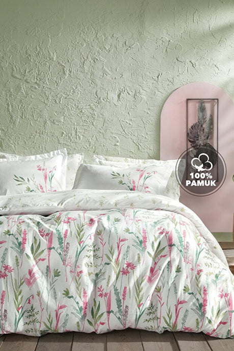 Hana Single Duvet Cover Set - Floral 100% Cotton