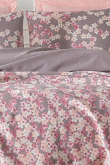 Single Pique Set - Floral Pattern, 2-Piece Cotton