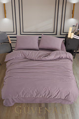 Deluxe Double Cotton Satin Duvet Cover Set - 4 Piece