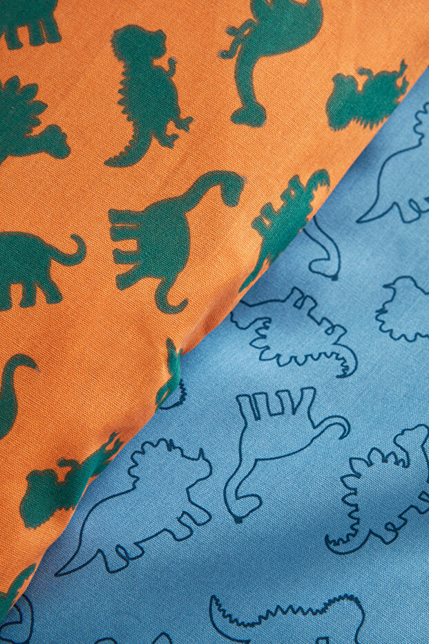 Young Cool Dino - 100% Cotton Single Duvet Cover Set