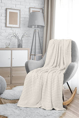 100% Cotton Waffle Bedspread - 200x230 cm Double Pike