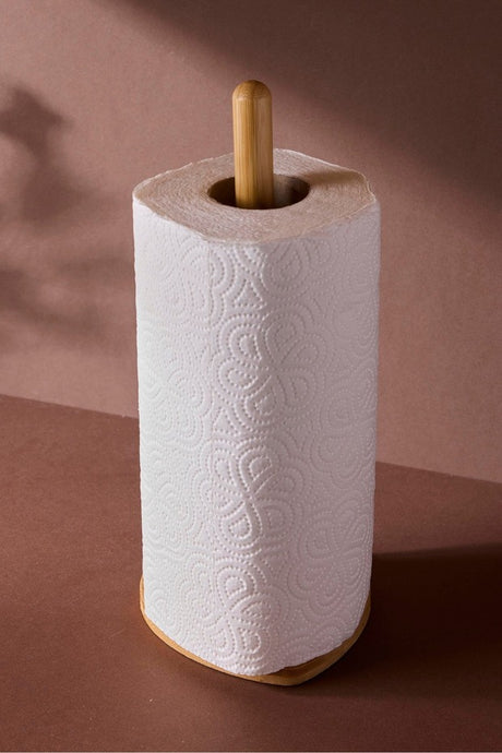 Bamboo Heart Paper Towel Holder - Stylish Kitchen Storage