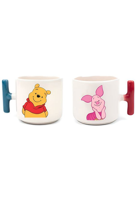 Winnie the Pooh & Piglet Ceramic Mugs - 200ml Couple Set