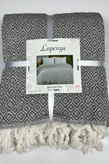 Natural Pike Bedspread - King Size 240x260cm, 85% Cotton
