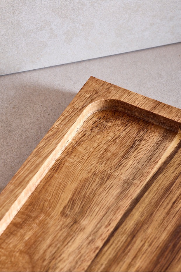 Acacia Wood Serving Board - 35x14 cm Natural Presentation Tray