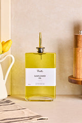 Glass Oil & Vinegar Dispenser with Gold Spout - 500ml Drip-Free