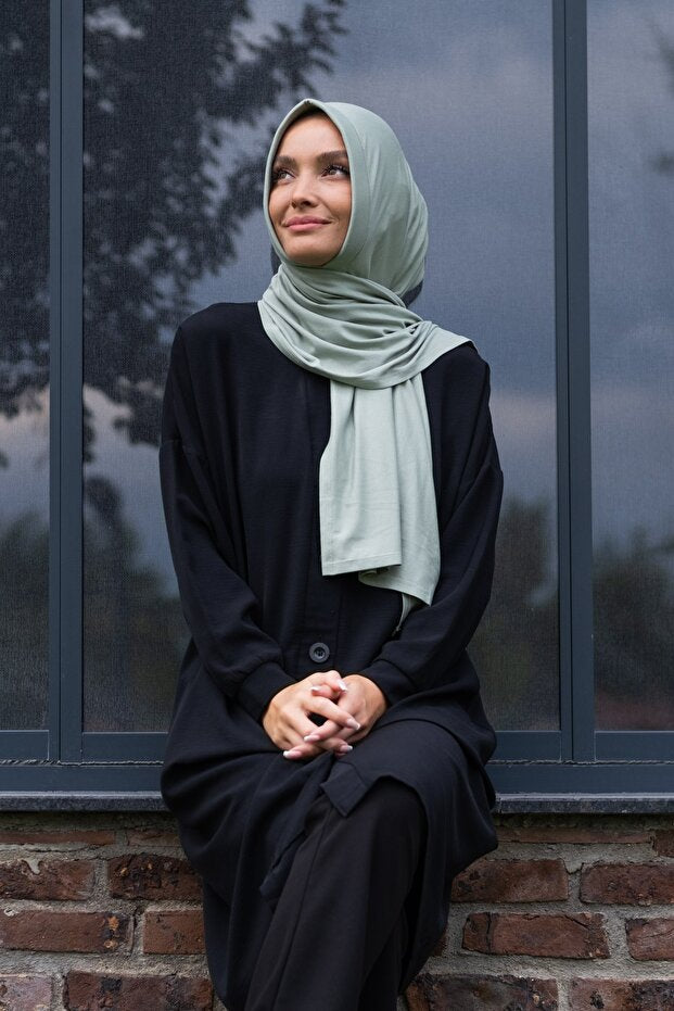 Ready-to-Wear Jersey Shawl - Water Green