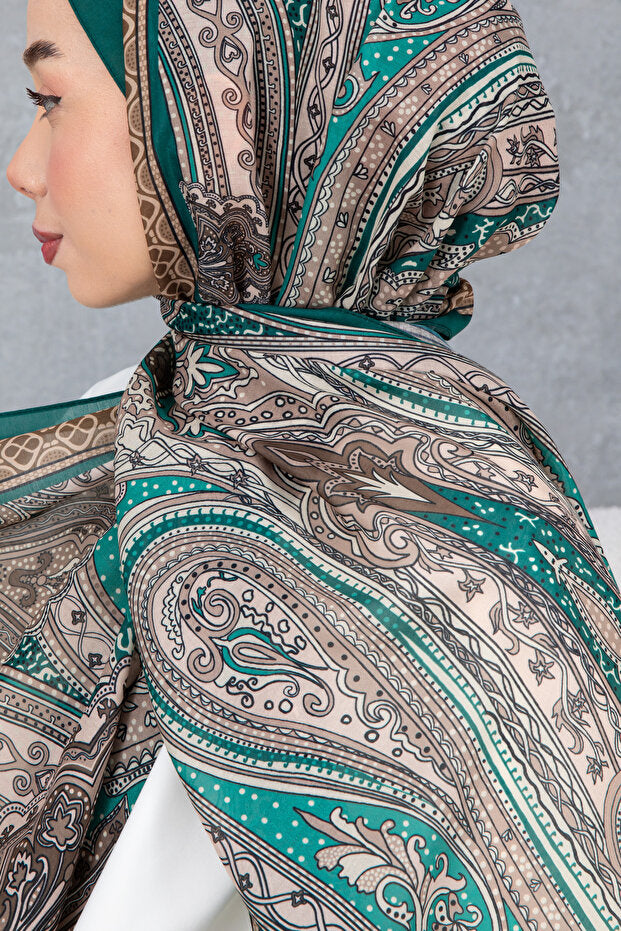 Retro Ethnic Pattern Cotton Scarf - Soft & High Quality
