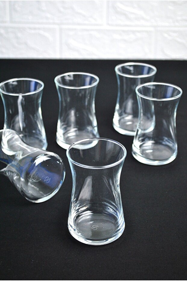 Juego de 12 Piezas de Vasos de Té Turcos Purelegant Pasabahce Heybeli y Platillos Rexy - Colección Profesional