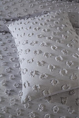Double Pique Bedding Set - 3 Piece Grey Cotton