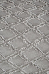 Vesya Double 3-Piece Grey Diamond Pique Bedding Set
