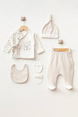 5-Piece Newborn Baby Clothing Set with Elephant Print 0-3 Months