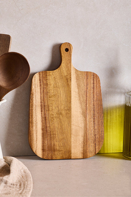 Acacia Wood Cutting & Serving Board - 30x20 cm with Handle