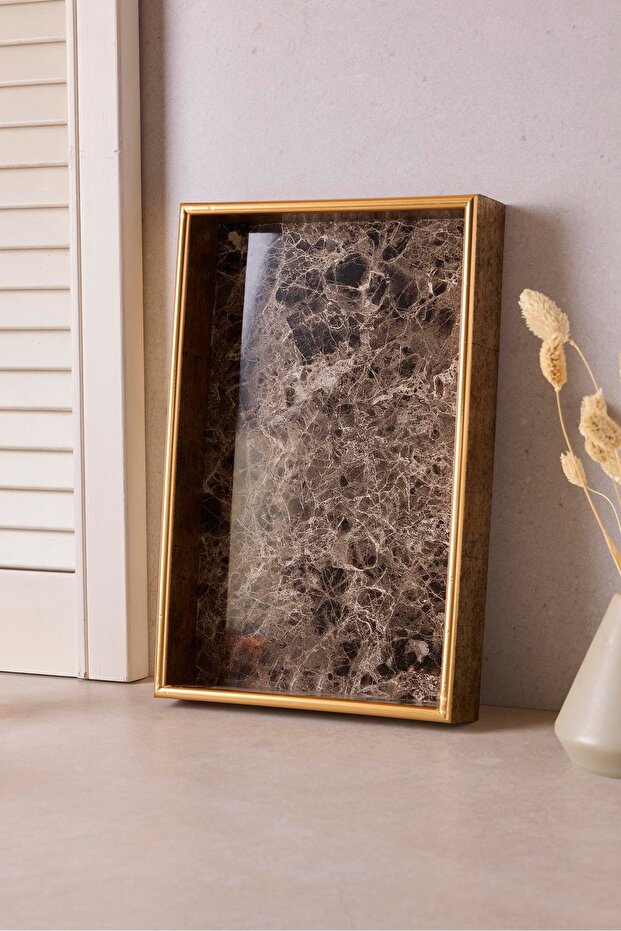 Turin Black Marble Serving Tray - 22x33 cm
