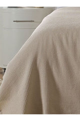 100% Organic Cotton Waffle Weave Single Bedspread 160x230cm