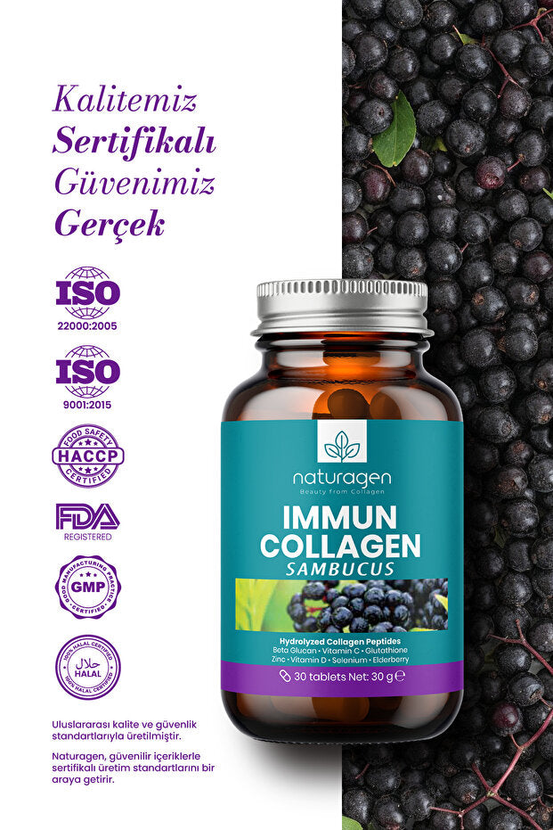 Compresse Immun Collagen Sambucus - 30 Compresse per il Supporto Immunitario