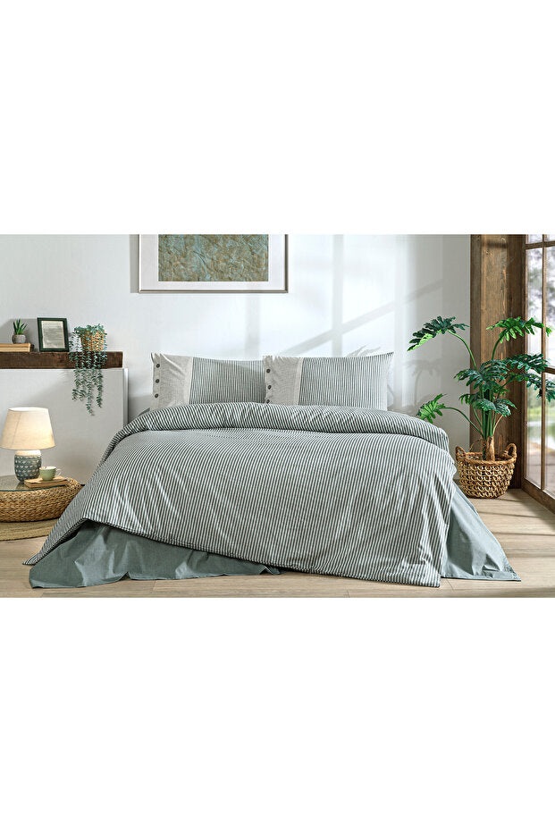 Natural Line Single Duvet Cover Set - 100% Cotton