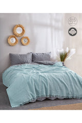 4-Layer Muslin Cotton Blanket - 200x220 cm Bedspread
