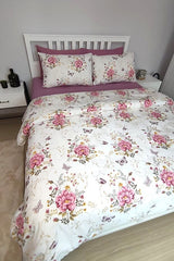 Double Bed Duvet Cover Set - 4 Pieces, 80% Cotton
