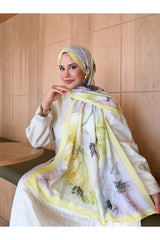 Patterned Bamboo Crinkle Shawl - Lightweight & Trendy