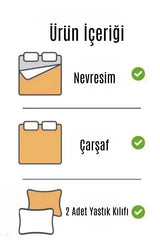 4-Piece Double Duvet Cover Set - 80% Cotton Tree Pattern