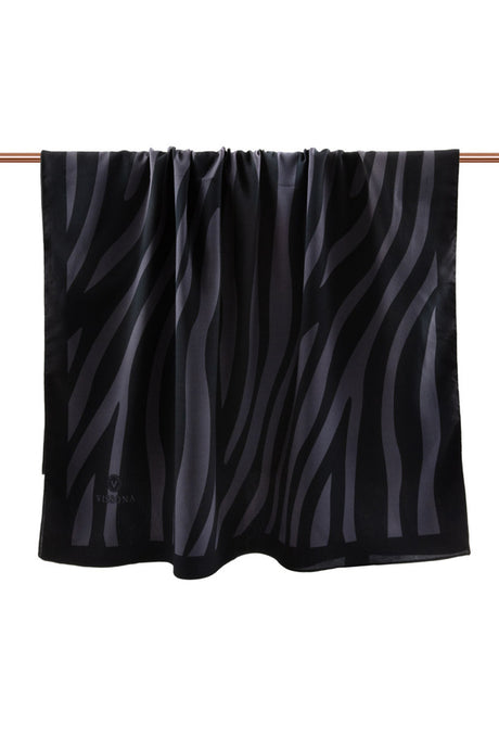 Luxury Medina Silk Zebra Pattern Wrinkle-Free Shawl