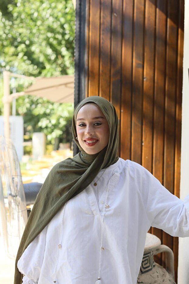 Neo Soft Cotton Shawl - Henna Green