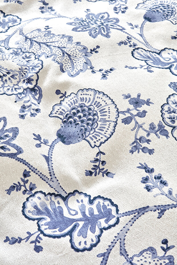 Amar Blue 100% Cotton Single Duvet Cover Set