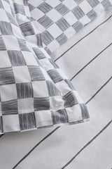Cordova 100% Cotton Double Duvet Cover Set - Anthracite