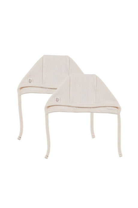 Organic Baby Bonnets 0 2-Pack 100% Cotton Cream