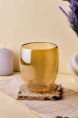 Amber Double Walled Insulated Glass - 300ml