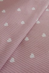Amour 100% Cotton Double Pique Bedding Set - Pink