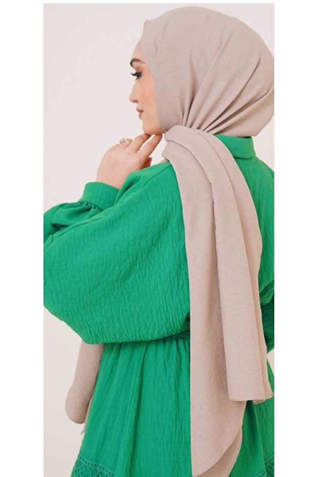 Women's Cotton Crinkle Jazz Shawl - Light Mink