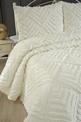 3-Piece Double Pique Set - Cream Cotton Bedding