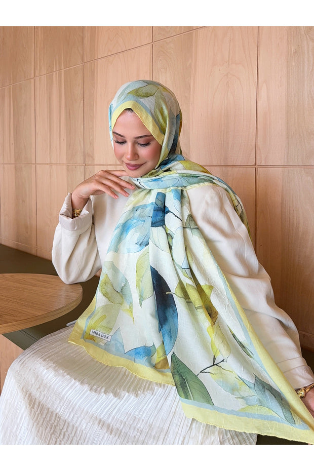 Patterned Bamboo Crinkle Scarf, Stylish & Breathable