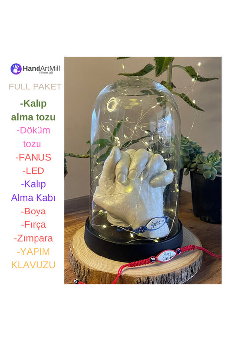 DIY Hand Casting Kit with LED Dome Display - Create Unique Keepsakes