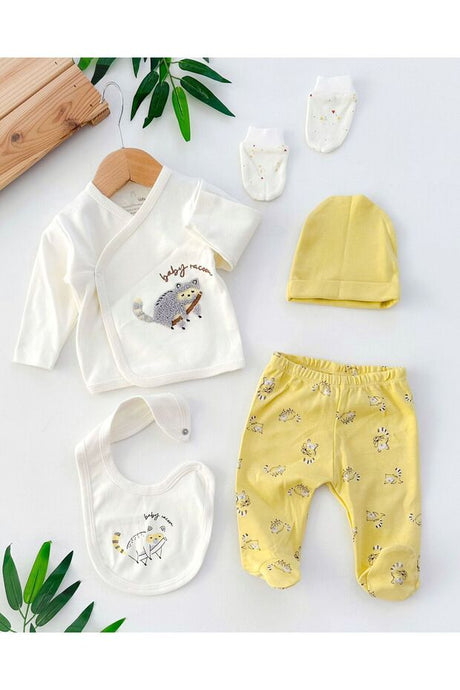 Baby Raccoon 5-Piece Newborn Hospital Exit Clothing Set 0-3 Months
