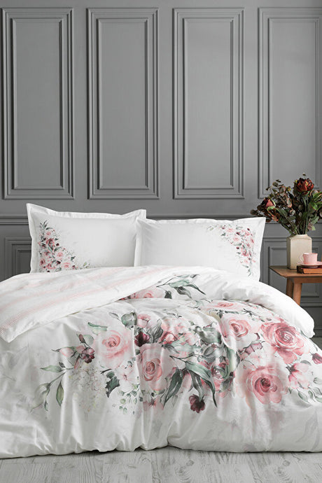 Marco Rosa Single Duvet Cover Set - 100% Cotton, 160x220cm