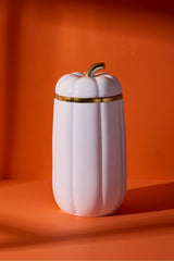 Pumpkin Porcelain Lidded Jar - 28x13.7 cm Decorative Storage