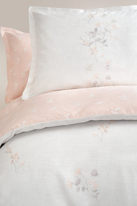 Ember Double Ranforce Duvet Cover Set - Powder Pink Floral